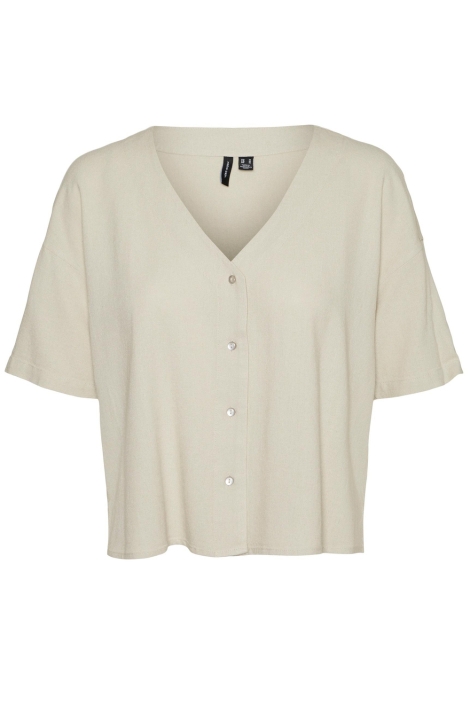 Vero Moda ecru dames blouse | Vooraanzicht