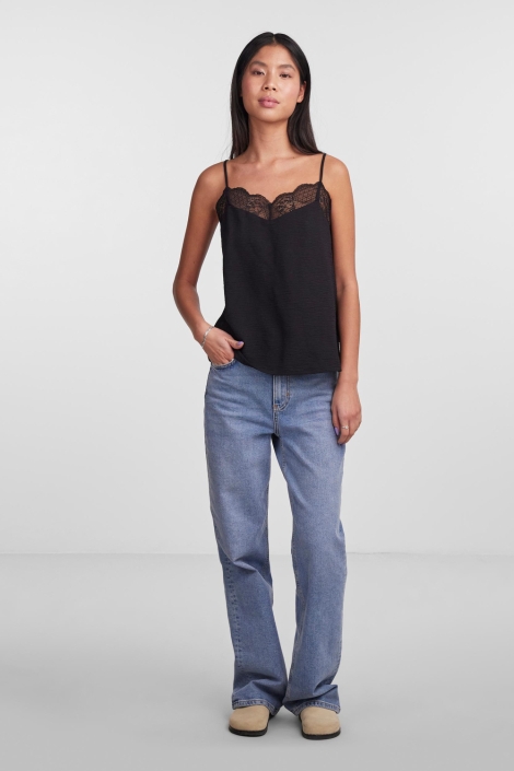 Pieces zwarte dames top