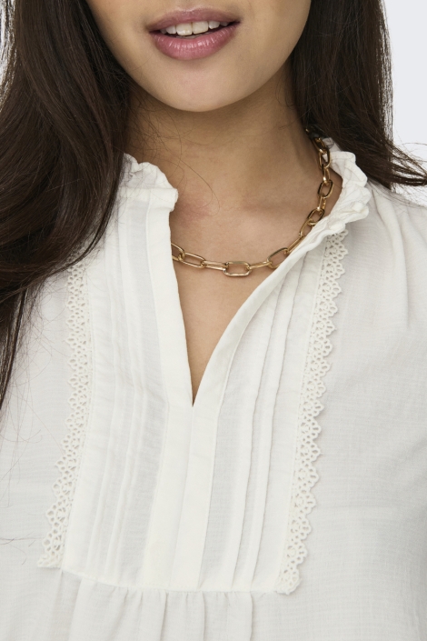 Jacqueline de Yong beige dames t-shirt | Close up