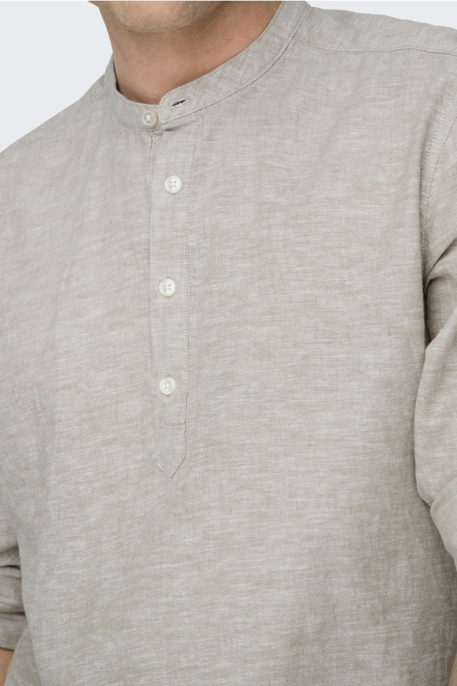 Only & Sons beige heren overhemd | Kleurstaal
