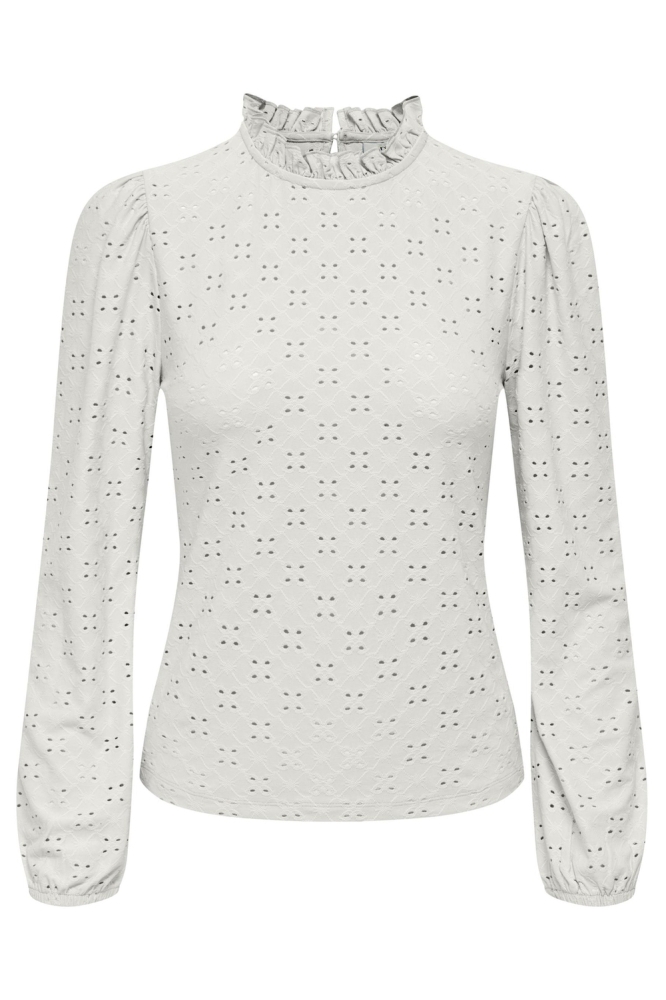 Jacqueline de Yong witte dames t-shirt | Vooraanzicht