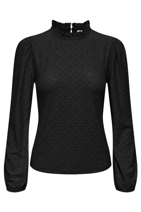 Jacqueline de Yong zwarte dames t-shirt | Vooraanzicht