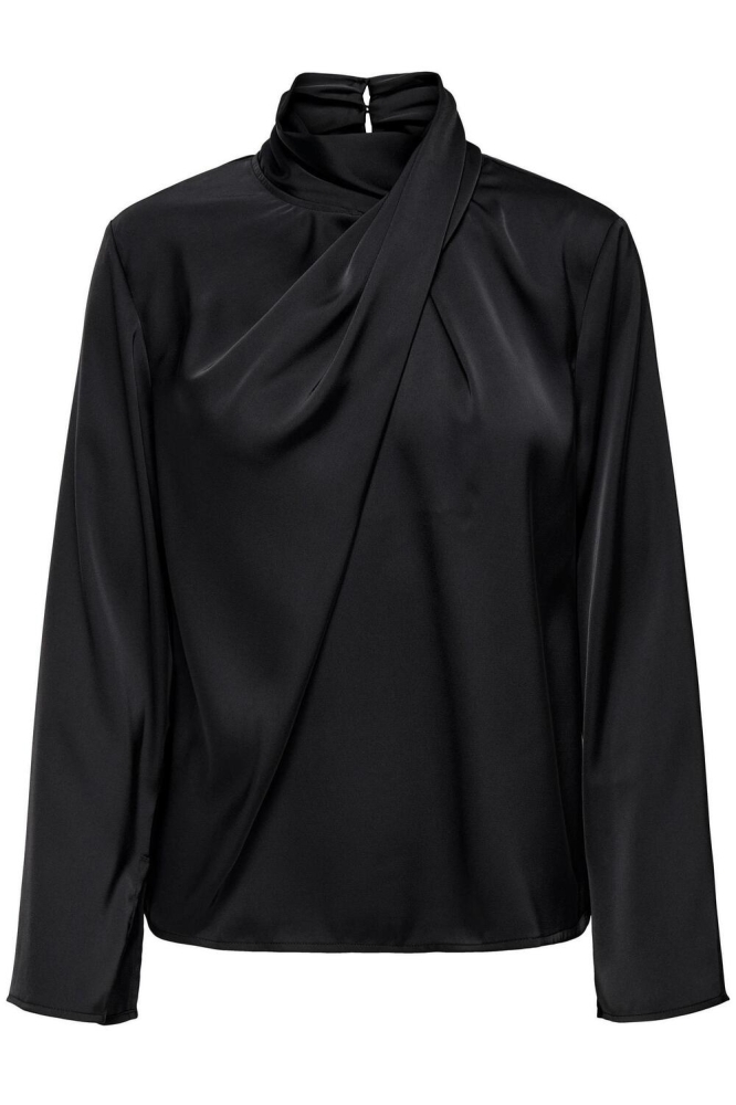Jacqueline de Yong zwarte dames blouse | Vooraanzicht