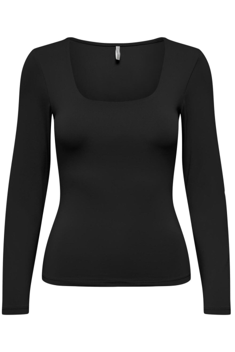 Only zwarte dames t-shirt | Vooraanzicht