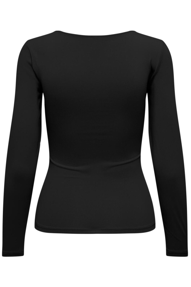 Only zwarte dames t-shirt | Achteraanzicht