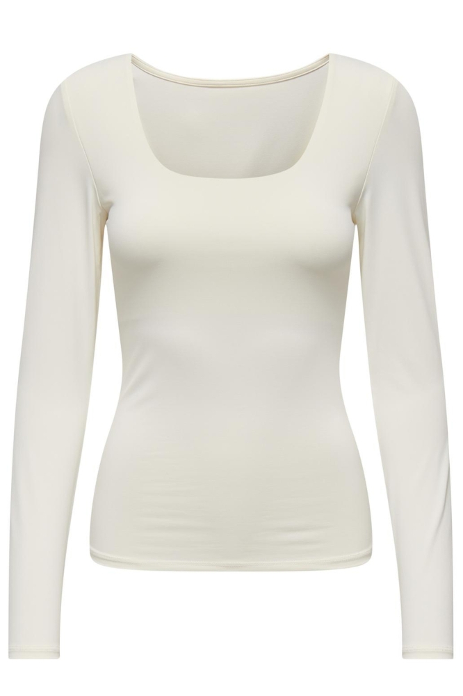 Only witte dames t-shirt | Vooraanzicht