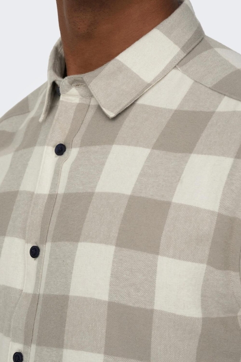 Only & Sons beige heren overhemd