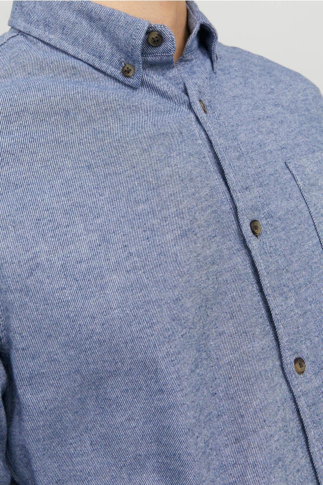 Jack & Jones blauwe heren overhemd | Close up