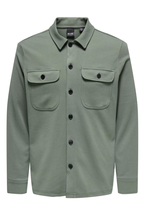 Only & Sons groene heren overhemd | Vooraanzicht