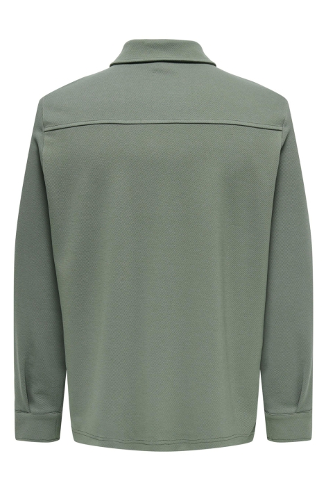 Only & Sons groene heren overhemd | Achteraanzicht