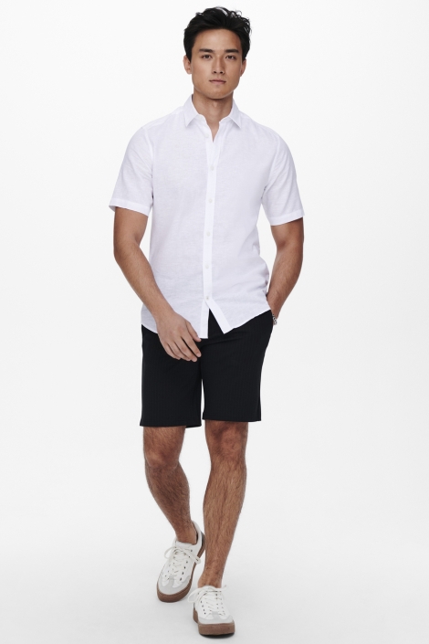 Only & Sons witte heren overhemd | Model