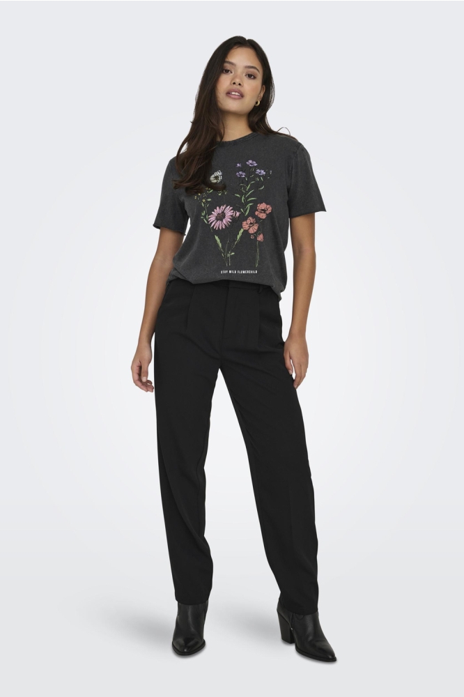 Only zwarte dames t-shirt | Model