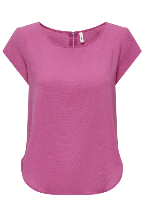 Only roze dames t-shirt | Vooraanzicht