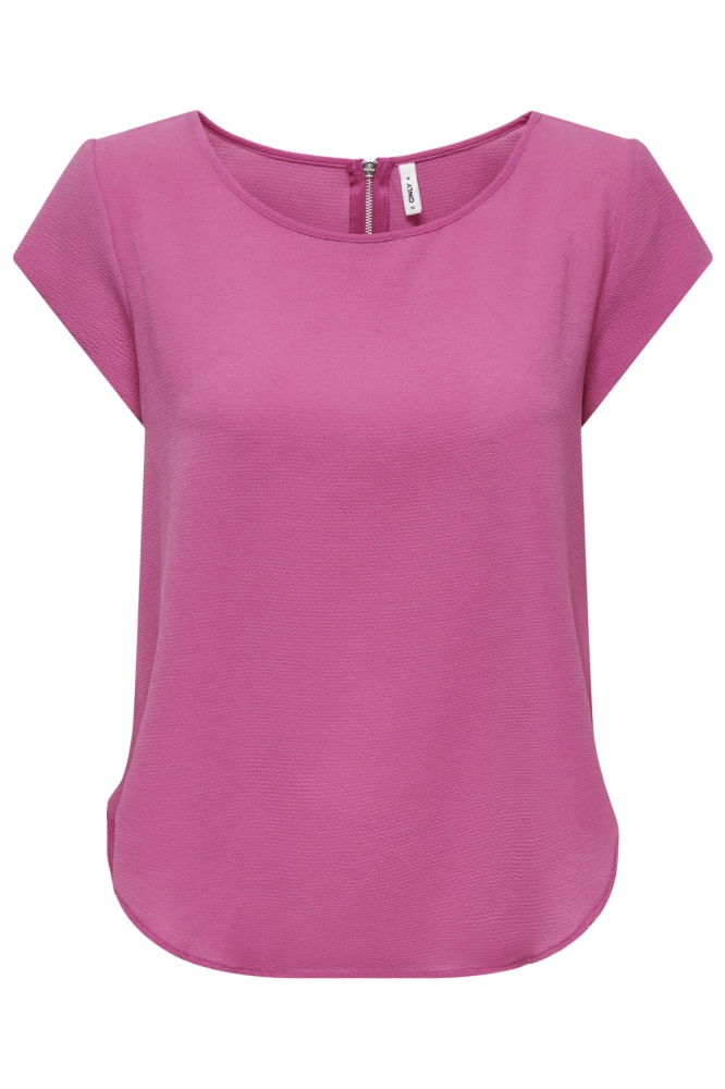 Only roze dames t-shirt | Vooraanzicht