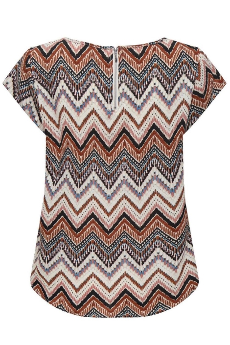 Only multi color dames t-shirt | Achteraanzicht