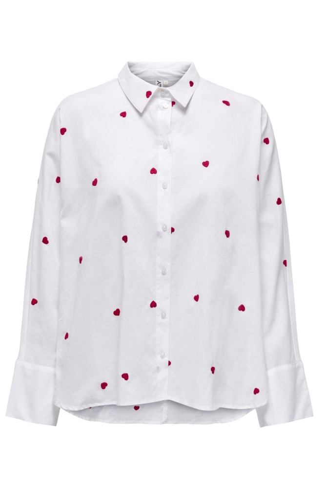 Only witte dames blouse | Vooraanzicht