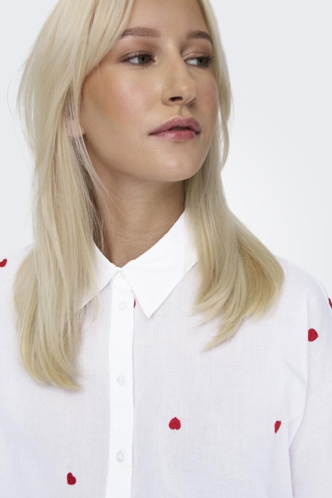 Only witte dames blouse | Close up