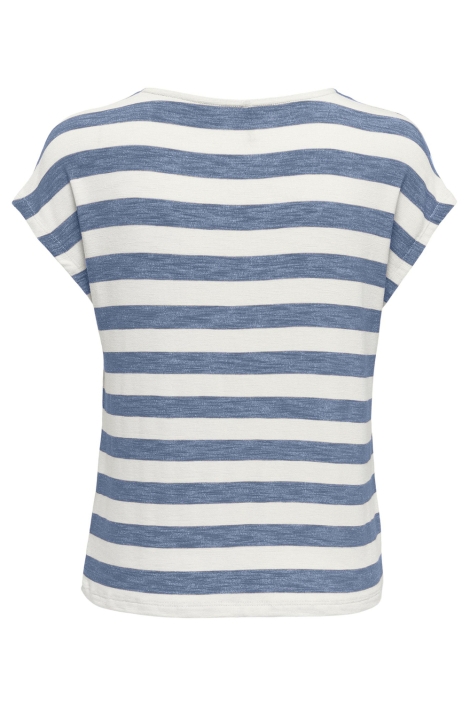 Only blauwe dames t-shirt | Achteraanzicht