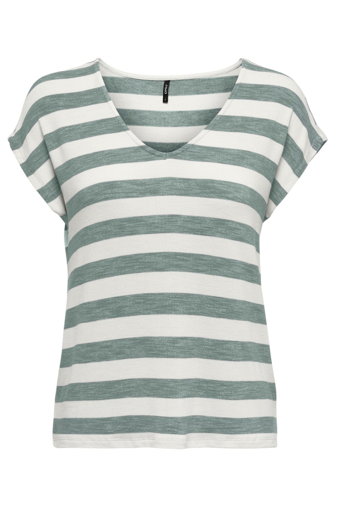 Only groene dames t-shirt | Vooraanzicht