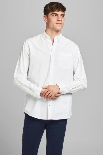 Jack & Jones JJEOXFORD SHIRT LS NOOS 12182486 White