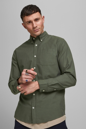 Jack & Jones jjeoxford shirt ls noos Groen