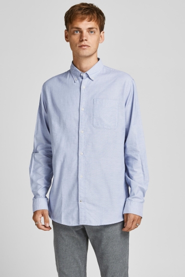 Jack & Jones Overhemd JJEOXFORD SHIRT LS NOOS 12182486 Cashmere Blue