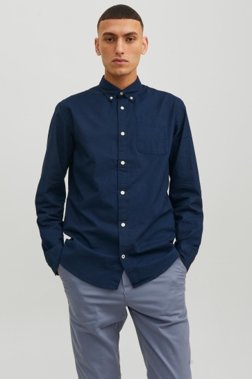 Jack & Jones Overhemd JJEOXFORD SHIRT LS NOOS 12182486 Navy Blazer