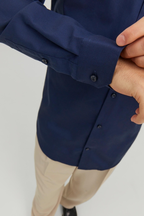 Jack & Jones blauwe heren overhemd | Close up