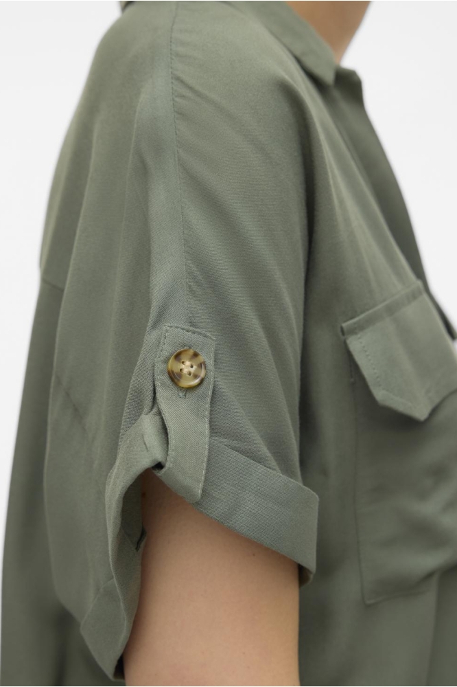 Vero Moda groene dames blouse | Close up