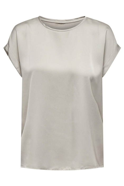 Only beige dames t-shirt | Vooraanzicht