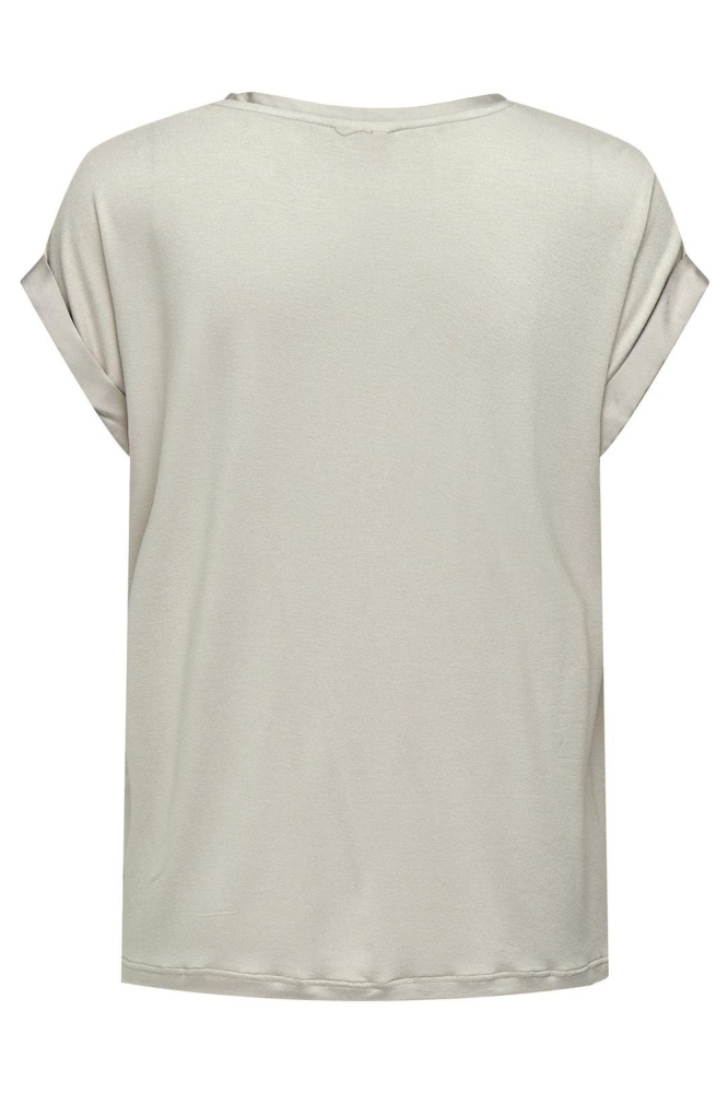 Only beige dames t-shirt | Achteraanzicht