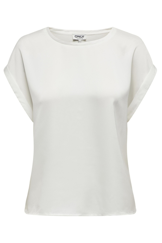 Only witte dames t-shirt | Vooraanzicht