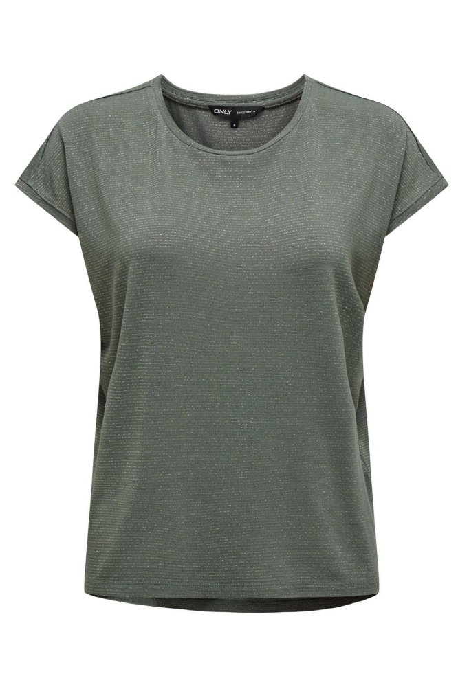 Only groene dames t-shirt | Vooraanzicht
