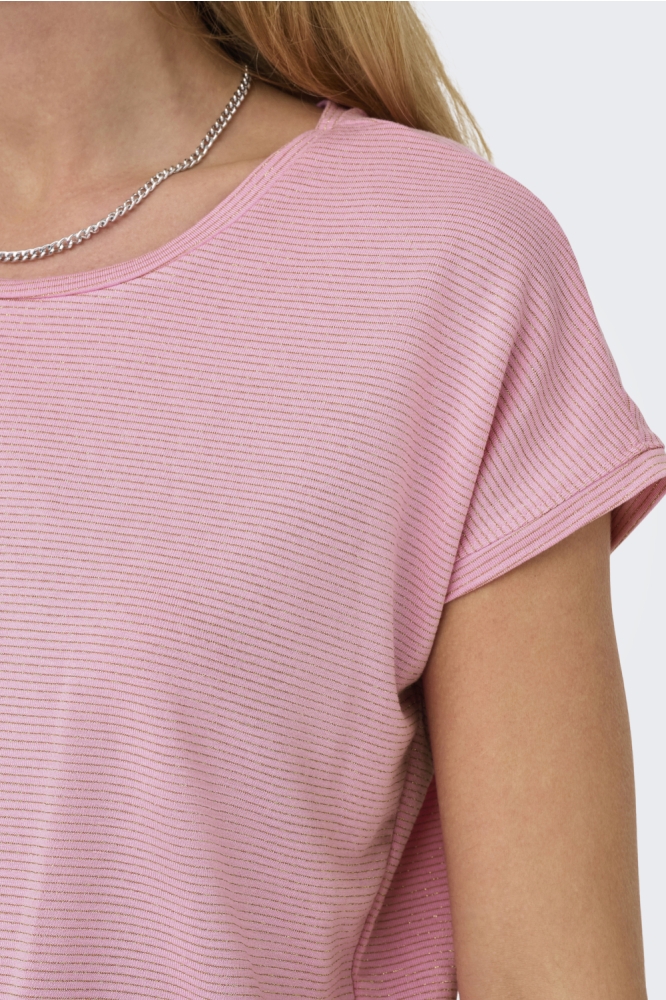 Only roze dames t-shirt | Close up