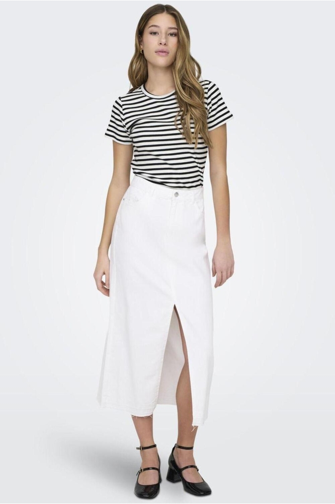 Jacqueline de Yong witte dames t-shirt | Model