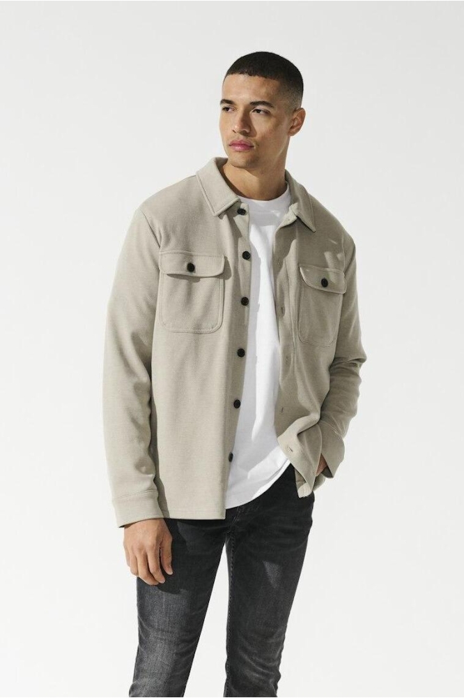 Only & Sons groene heren overhemd | Model vooraanzicht