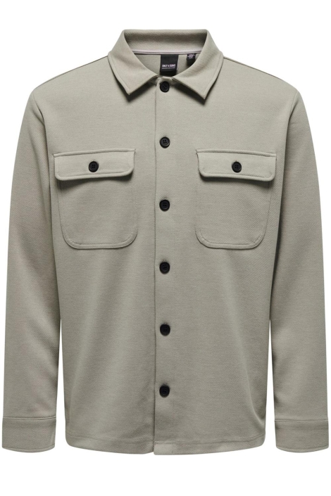 Only & Sons groene heren overhemd | Vooraanzicht