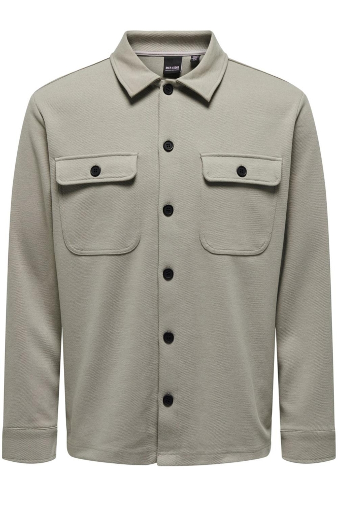 Only & Sons groene heren overhemd | Vooraanzicht