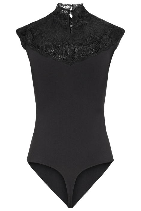 Pieces zwarte dames top | Vooraanzicht