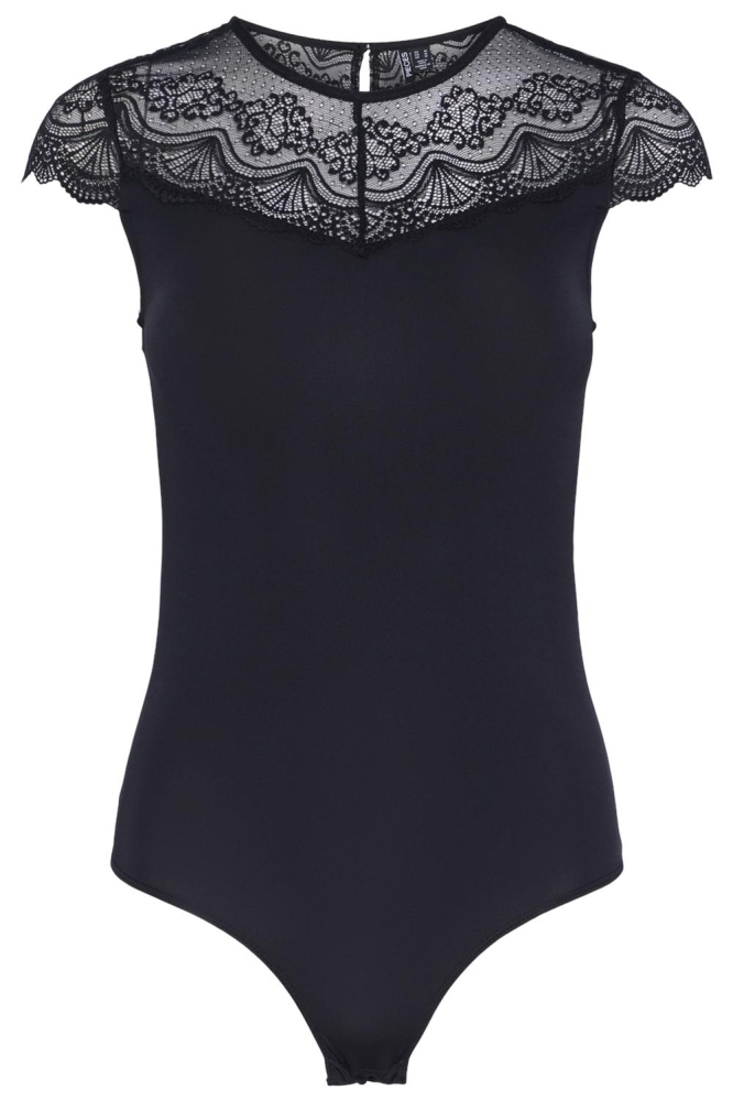 Pieces zwarte dames t-shirt | Vooraanzicht