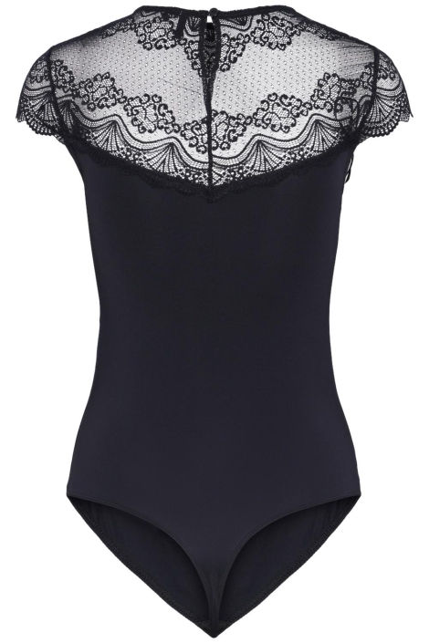 Pieces zwarte dames t-shirt | Achteraanzicht