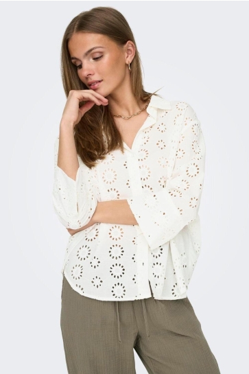 Jacqueline de Yong jdytallie 3/4 long shirt wvn noos Beige