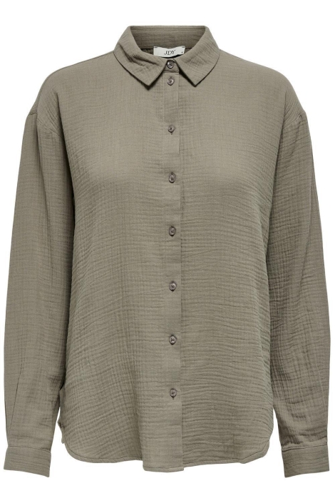 Jacqueline de Yong taupe dames blouse | Vooraanzicht