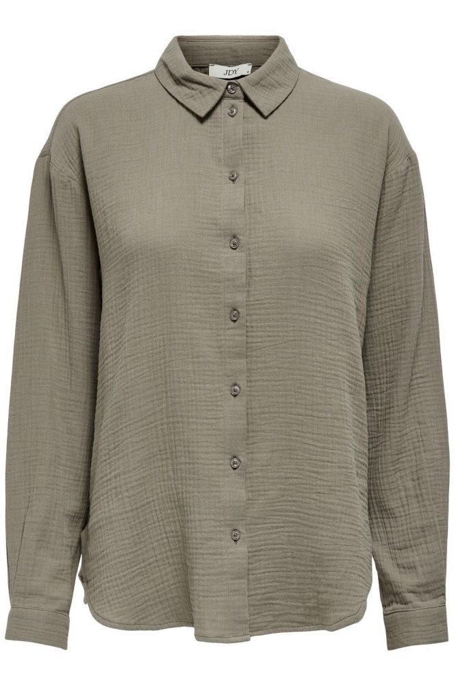 Jacqueline de Yong taupe dames blouse | Vooraanzicht