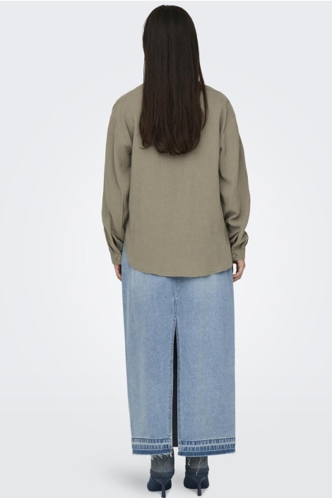 Jacqueline de Yong taupe dames blouse | Model