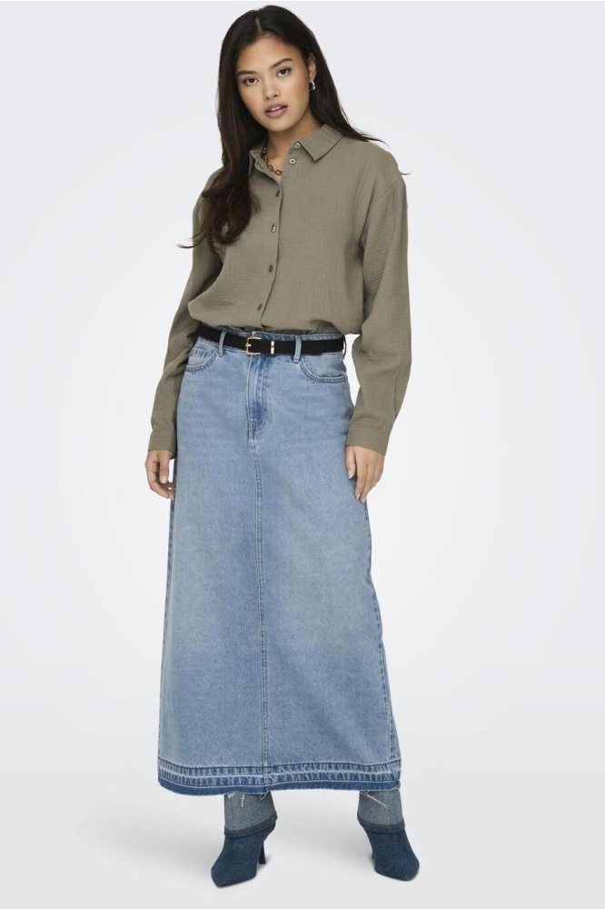 Jacqueline de Yong taupe dames blouse | Model