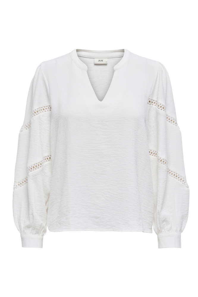 Jacqueline de Yong witte dames t-shirt | Vooraanzicht
