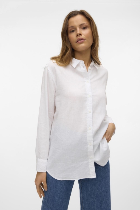 Vero Moda witte dames blouse | Model vooraanzicht