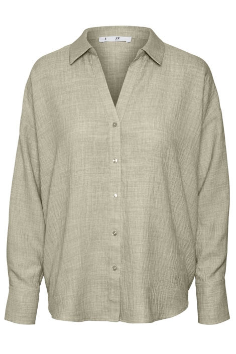 Vero Moda taupe dames blouse | Vooraanzicht