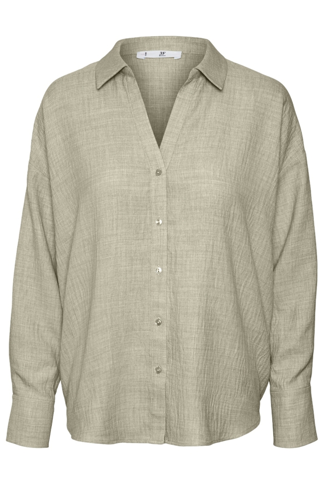 Vero Moda taupe dames blouse | Vooraanzicht